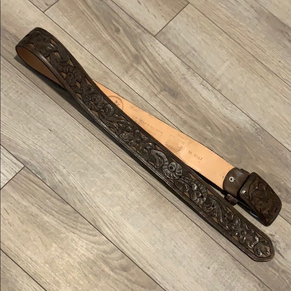 Men’s Hand Chiseled Belt — Authentic Made in Mex.